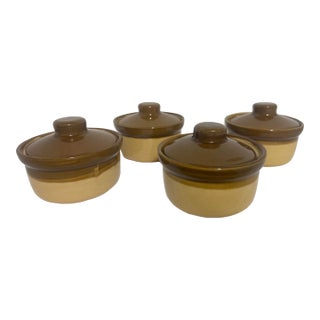 Vintage t.g. Green Lidded Casserole Bowls - Set of 4 For Sale