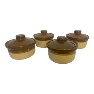Vintage t.g. Green Lidded Casserole Bowls - Set of 4