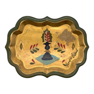 Vintage Georges Briard Red Chess Bishop Tray For Sale