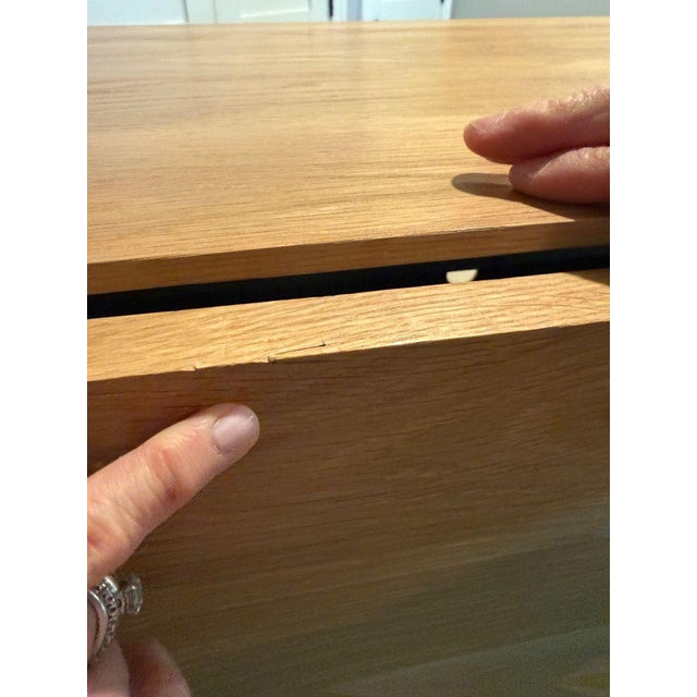 Wood Room & Board Hudson Office Armoire With Wood Base For Sale - Image 7 of 8