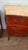 A Louis XV style marquetry commode with a marble top, resting on three drawers. The ornaments are bronze. It is curved on...