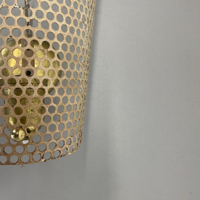 Large Beige Hole Pattern Theatre Wall Light, France, 1950s For Sale - Image 11 of 18