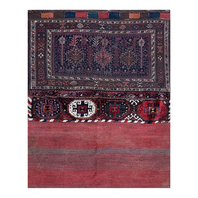 Antique Shahsavan Soumak Saddlebag (Khorjin) 4'1" X 5' For Sale