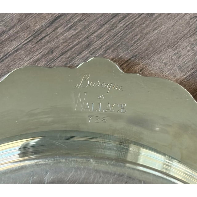 Baroque by Wallace Vintage Silver-Plate Wine Coaster For Sale - Image 9 of 11