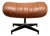 Eames 671 Lounge Ottoman in Rosewood & Cognac Leather by Herman Miller For Sale