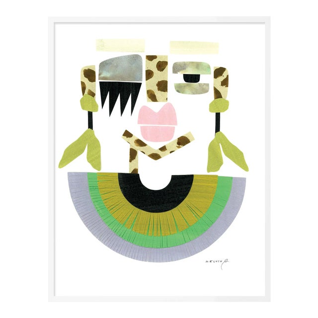 Meli by Melvin G in White Frame, Medium Art Print For Sale