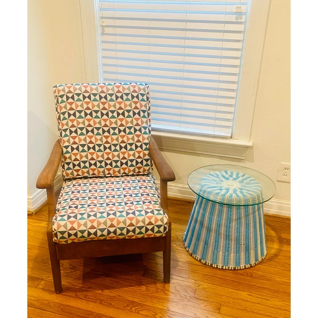 Perfect piece that could be used with or without the glass top. Could be a side table, plant stand, or stool. It is made...