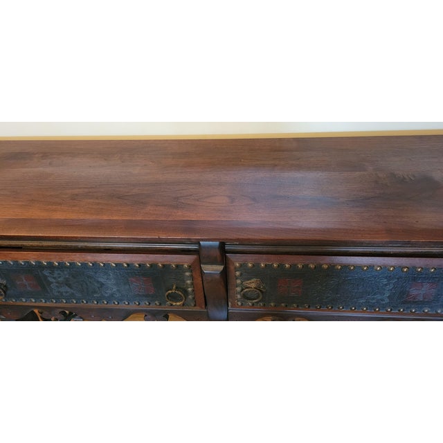 Kreiss 1910s Beautiful Spanish Revival Sideboard For Sale - Image 4 of 5