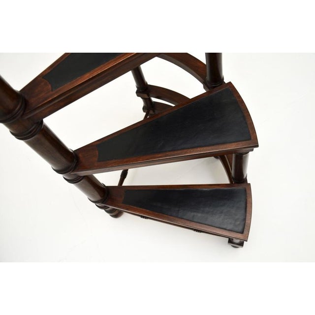 Georgian Leather Top Library Step, 1930s For Sale - Image 9 of 11