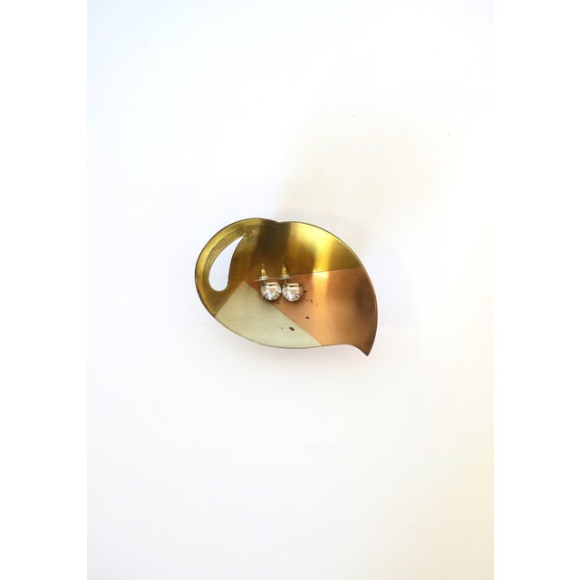 Brass Mixed Metals Jewelry Dish from Mexico For Sale - Image 8 of 11