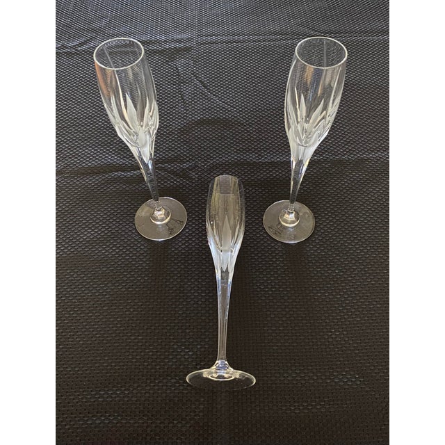 Vintage Mikasa Crystal Flame d'Amore Champagne Flutes Set of 3 Chairish