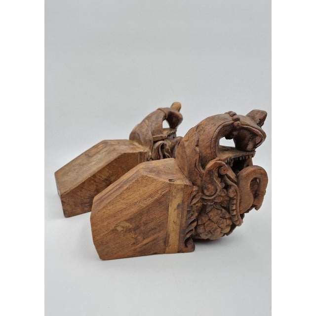 Decorative Architectural Elements in Wood, 1800s, Set of 2 For Sale - Image 3 of 14