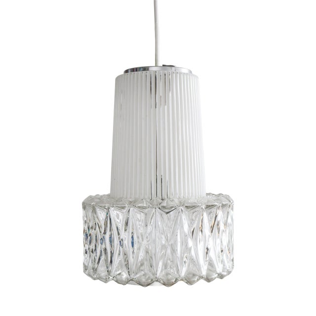 Large Pendant Lamp in Glass from Glashütte Limburg, Germany, 1970s For Sale