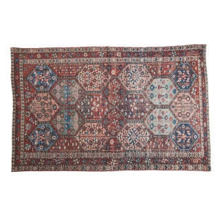 Distressed Antique Bakitary Rug - 4'8" x 7'3" For Sale