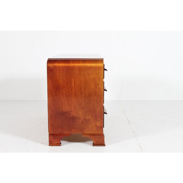 Brown Art Deco Danish Dresser with 3 Drawers from Fritz Hansen, 1930s For Sale - Image 8 of 18