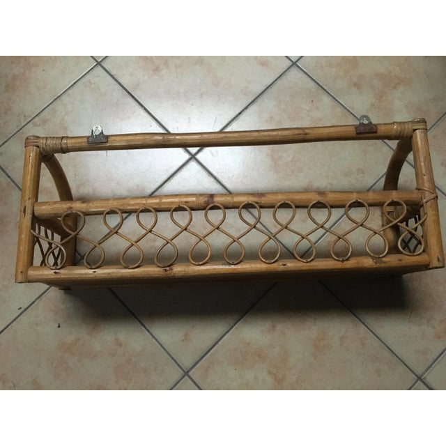Vintage Rattan Hanging Shelf, 1970s For Sale - Image 10 of 18