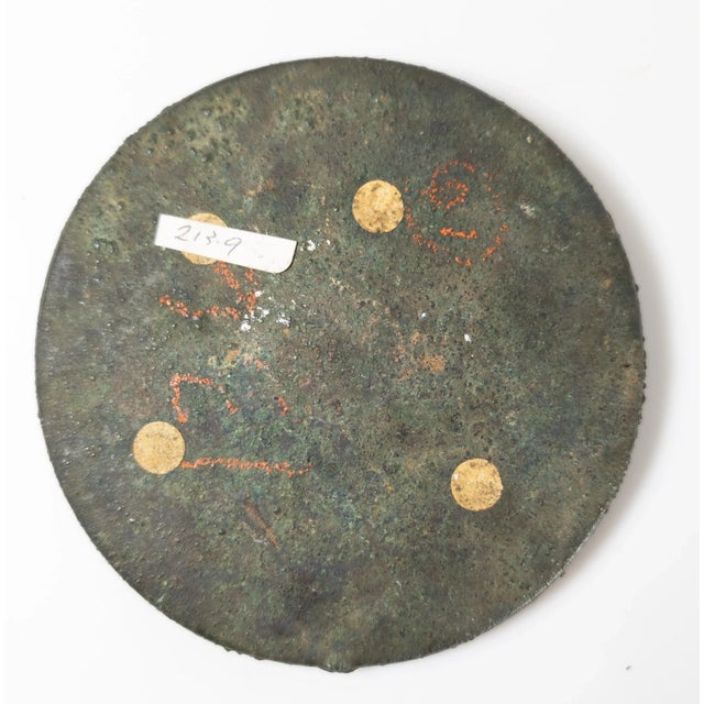 14th Century or Earlier Turkish Seljuk Empire Bronze Mirror With Sphinx For Sale - Image 10 of 11