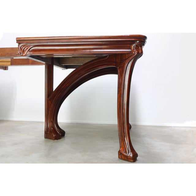 Brown French Art Nouveau Dining Table by Eugène Gaillard for Maison Bing, 1900 For Sale - Image 8 of 18
