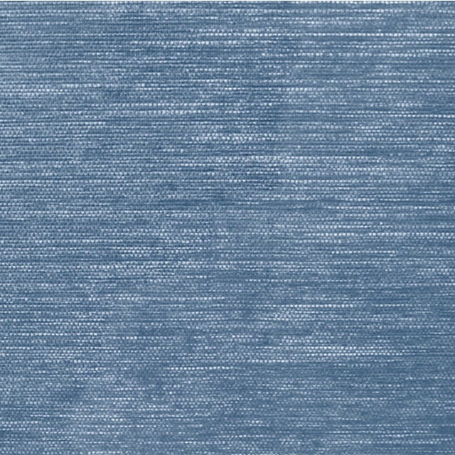 Matthew Izzo Home Steele Blue Grasscloth Four Door Wrap Around Modern Buffet With Acrylic and Brass Hardware For Sale In New York - Image 6 of 7