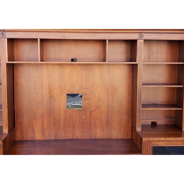 Ethan Allen British Classics Cinnabar Multiple Piece Media Center Wall