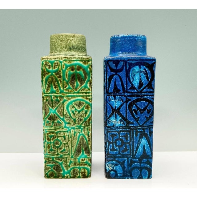 Royal Copenhagen 1960s Danish Modern Limited Edition Royal Copenhagen Vases in the Baca Style- A Pair For Sale - Image 4 of 4