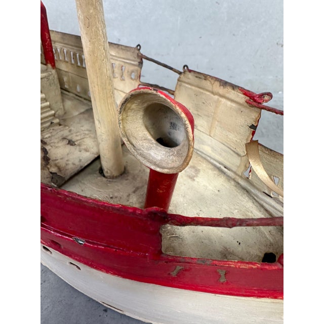Brutalist Steamer Model Boat by Emmanuel Hiel, 1940s For Sale - Image 3 of 16