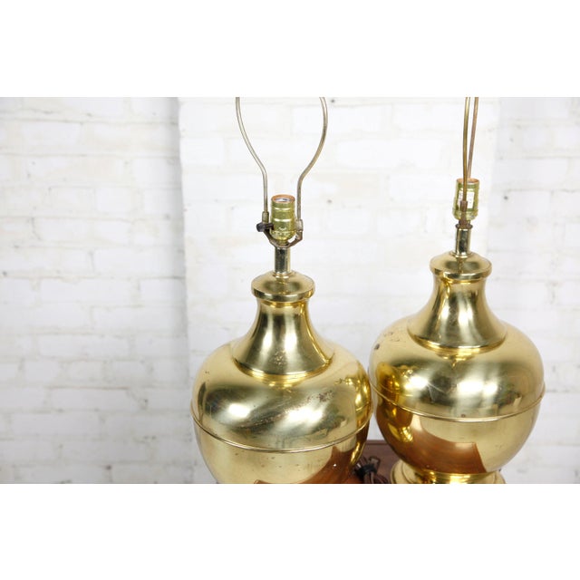 Vintage Brass Ginger Jar Table Lamps a Pair Chairish