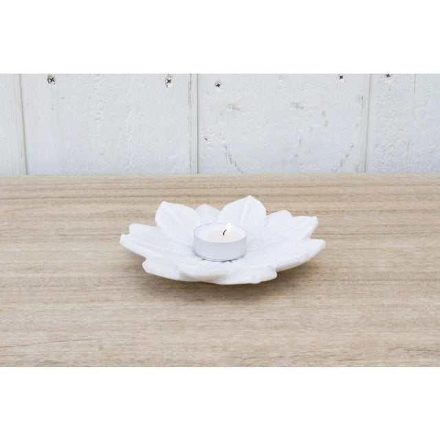 Stone Petite Pure Marble Flower Bowl For Sale - Image 7 of 8