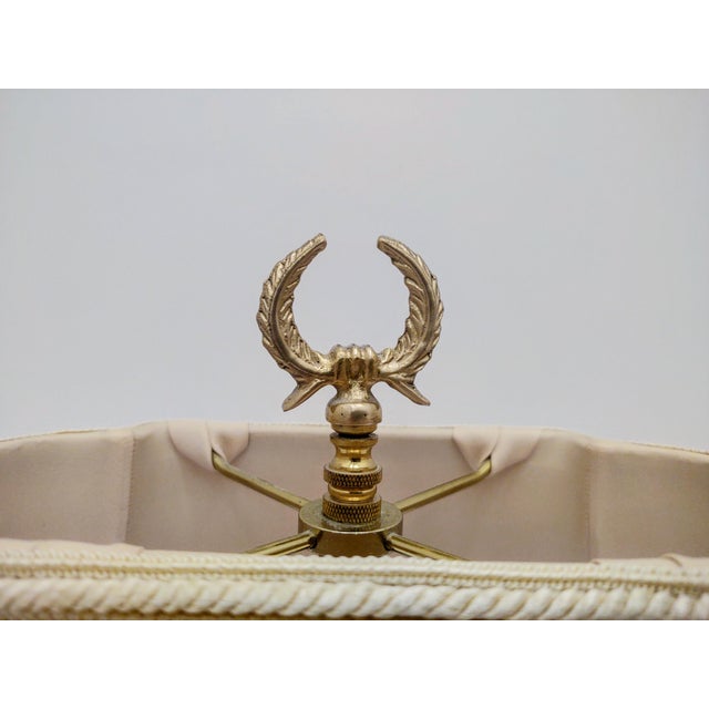 Vintage Neoclassical Chelsea House Grayhound Right Facing Desk Lamp-Marble Base For Sale - Image 9 of 13
