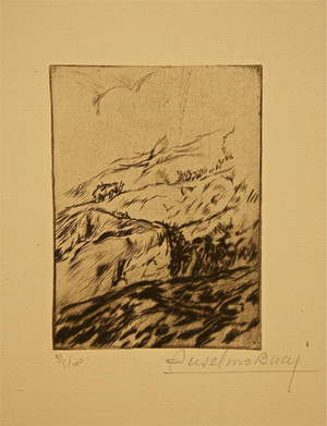 Anselmo Bucci, Colonne en Marche, Etching, 1917