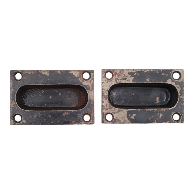 Pair of Vintage 3.562 In. Steel Window Sash Lifts For Sale