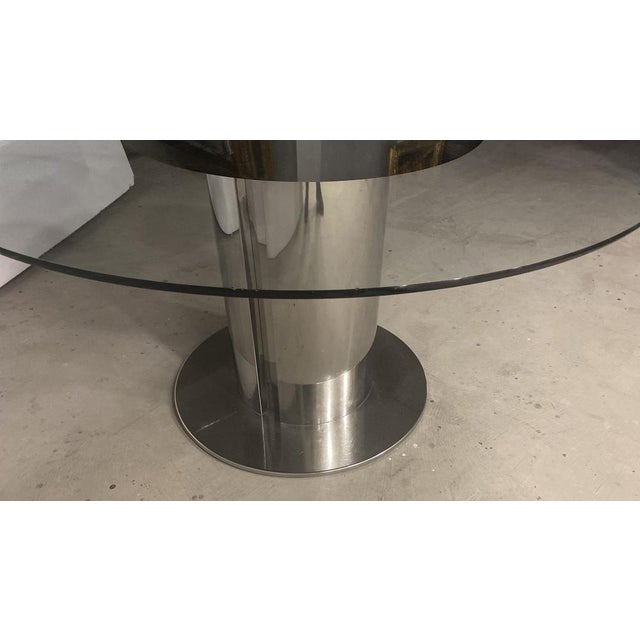 Silver Vintage Italian Steel Dining Table by Antonia Astori, 1960s For Sale - Image 8 of 18
