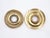 Brass Modern Brass Oval Concentric & Beaded Door Knob Set For Sale - Image 8 of 8