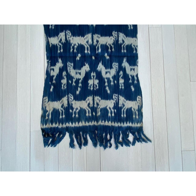 Tribal Indigo Cotton Sumba Textile For Sale - Image 3 of 18