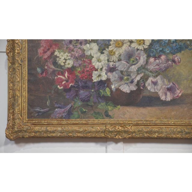 Floral Still Life, 1890s, Oil on Canvas, Framed For Sale - Image 4 of 10