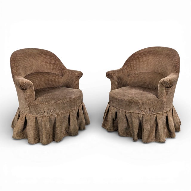 Napoleon III Upholstered Toadstools, Set of 2 For Sale