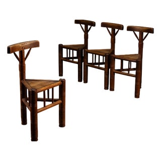 Swedish Tripod Chairs, 1960s, Set of 4 For Sale