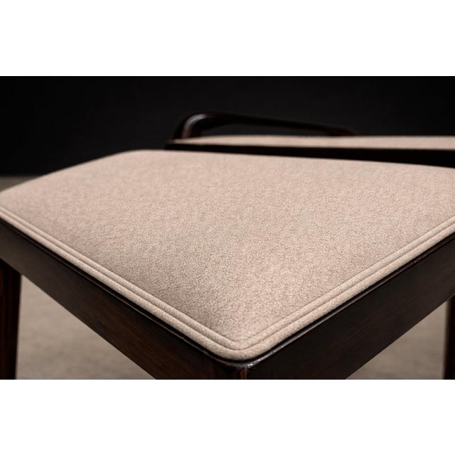 Reclining Sun Chaise Lounge in Hardwood and Ultrasuede by Walter Gerdau, Brazil, 1940s - Lot 82A For Sale - Image 4 of 15