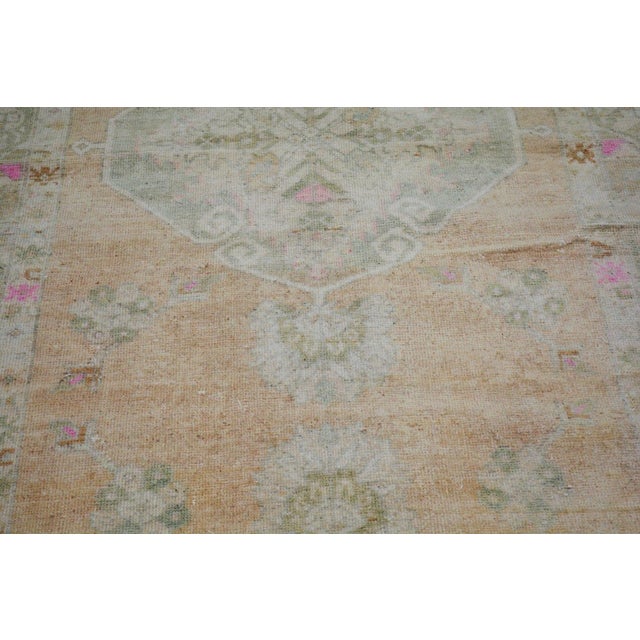 1950s Vintage Turkish Anatolian Hand Knotted Wool Rug, 3'1''x10'3'' For Sale - Image 5 of 5