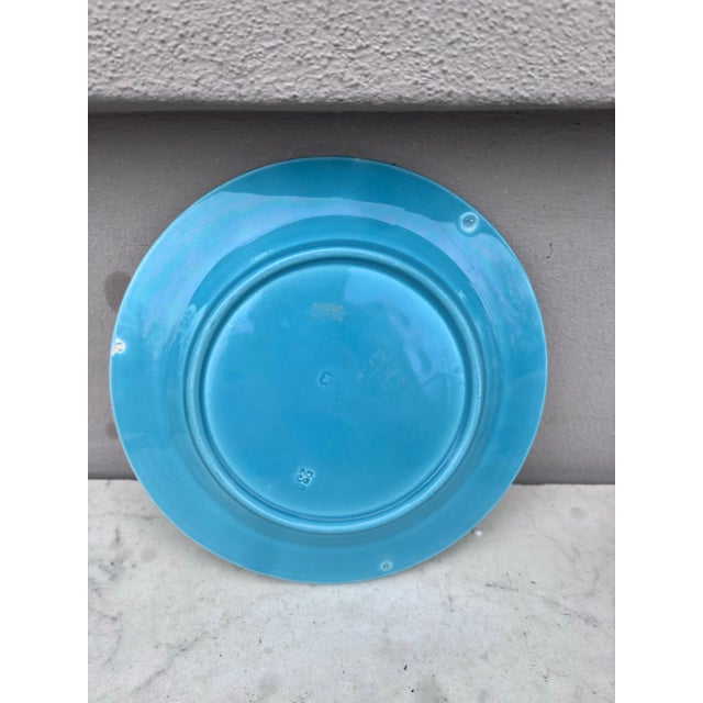 German Majolica Birds & Grapes Plate, Circa 1900 For Sale - Image 4 of 4