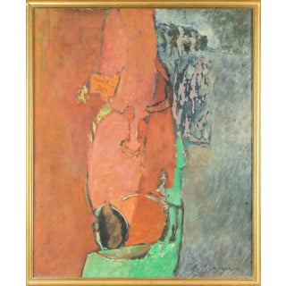 Mario Asnago, Composition, Original Oil on Canvas, Mid-20th Century For Sale