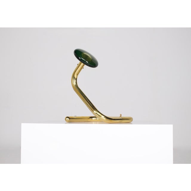 Sommerso Murano Glass and Brass Lamp, 1970s For Sale - Image 15 of 15