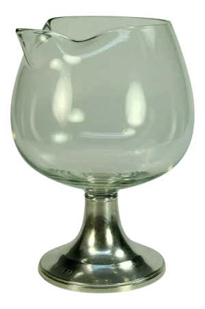 Newport Gorham Sterling Silver & Clear Glass Sauce Boat Goblet Beaker