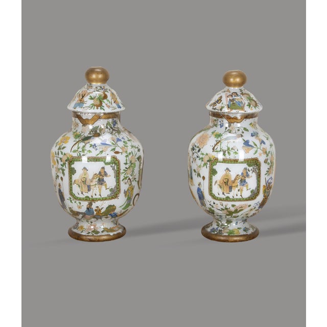 Antique English Decalcomania Vases, 1840, Set of 2 For Sale - Image 16 of 16