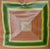 Textile Vintage Peach/Green Silk Geometric Pillows, Pr For Sale - Image 7 of 9
