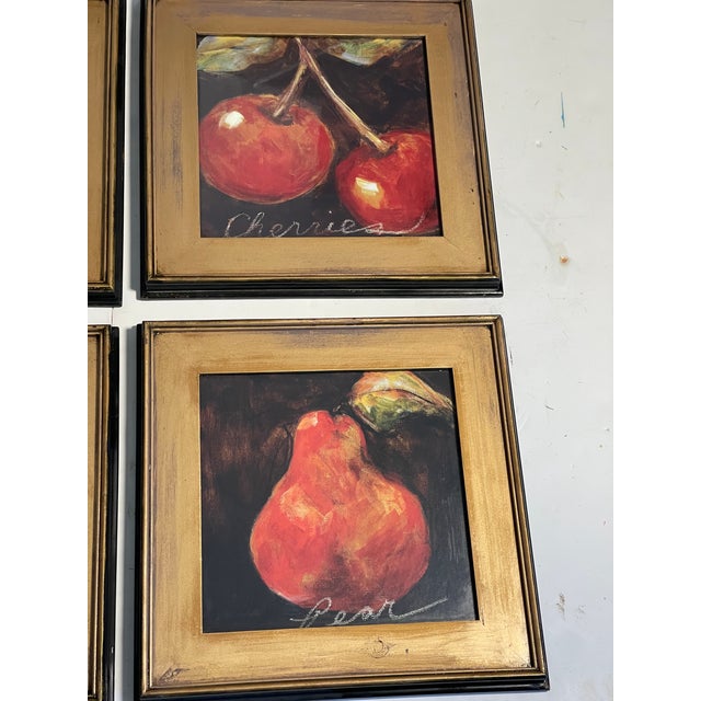 Paper Set of 4 Vintage Chromolithographs in Gold Frames For Sale - Image 7 of 12