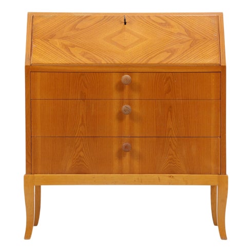 Mid-Century Wooden Secretary Desk, 1960s For Sale