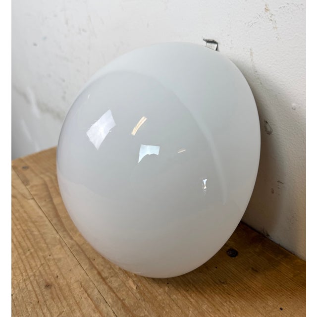 Vintage Wall Light in Milk Glass, 1960s For Sale - Image 4 of 11