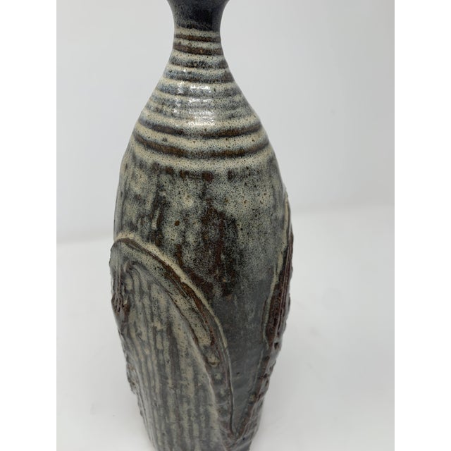 Mid 20th Century Mid 20th Century Textured Ceramic Vase For Sale - Image 5 of 10
