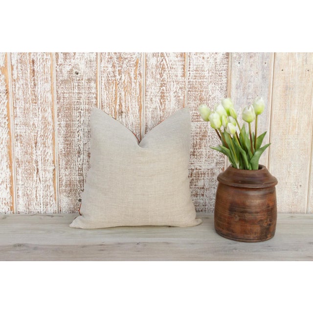 Brown Bhumi Antique Indian Folk Pillow For Sale - Image 8 of 10